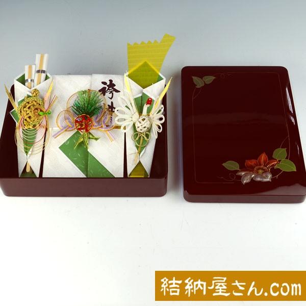 (結納返し)  略式結納品 クレマチスセット（風呂敷付(３幅・無地)）