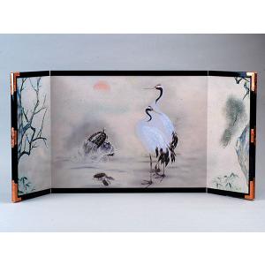 和風 鶴模様の屏風こ骨董品 屏風（鶴亀・小） : 結納屋さん - 通販 - Yahoo!ショッピング