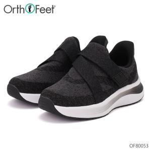 オーソフィート Orthofeet ナヤ NAYA スニーカー ハンズフリー OF80053 ブラック 2E 3E 幅広 ミディアム ワイド テキスタイル レディース シューズ 靴