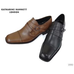 キャサリンハムネット ロンドン 3990 KATHARINE HAMNETT LONDON ストレートチップ クロスベルト ビジネスシューズ 靴 メンズ ストラップ 本革