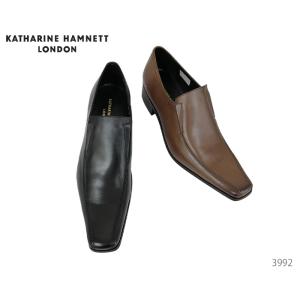 キャサリンハムネット ロンドン KATHARINE HAMNETT LONDON 3992 スワールトゥ スリッポン ドレス ビジネスシューズ 靴 メンズ 正規品｜結い輪堂