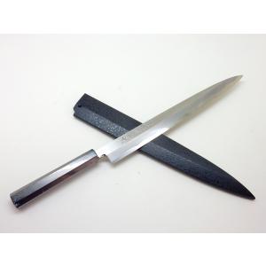 堺孝行《白虎》安来鋼白1号 切付柳刃 270 mm【黒檀八角両輪柄】黒石目