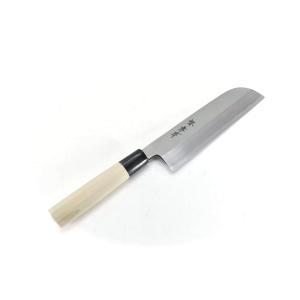 堺孝行 堺孝行《霞研水牛柄》安来鋼白紙 むき物庖丁 180 mm 【水牛柄