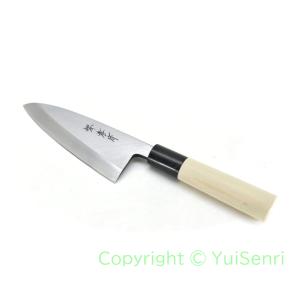 堺孝行 堺菊孝（堺孝行）改良霞研 黄鋼 出刃 180 mm 【朴・PC柄】 : 唯