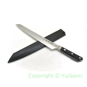 堺孝行《白虎》安来鋼白1号 切付柳刃 270 mm【黒檀八角両輪柄】黒石目