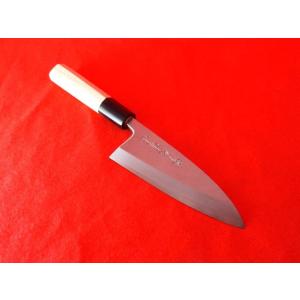 泉源兼光作 特製 白三鋼 霧研 出刃包丁 180mm : 厨房・Byonho