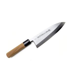 新品未使用！白一鋼紋鍛錬出刃包丁　堺一文字光秀 包丁 堺一文字光秀 白一鋼 紋鍛錬 出刃包丁165mm【名入れ即日可能