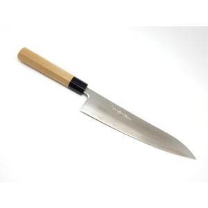 義弘《上作シリーズ》安来鋼白2号 切付庖丁 240 mm 【水牛八角柄