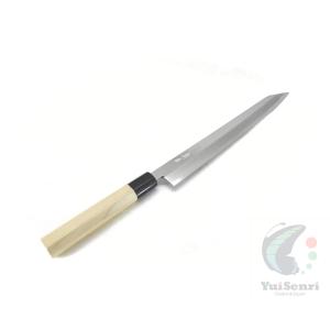 包丁 柳刃210mm 郷右馬允義弘 上作 安来鋼白紙2号 鞘付 水牛柄 山脇