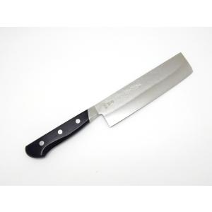 義弘《RGBシリーズ》安来鋼青紙2号割込 黒打菜切 165 mm【暁ハンドル