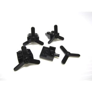 レゴ★未使用！コンパクトなプロペラ４点セット（黒色）