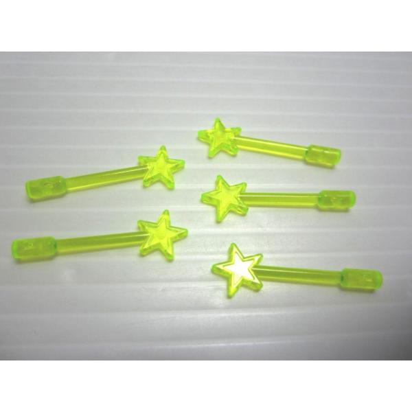 レゴ★未使用！かわいいマジックステッキ５点（黄緑色透明）