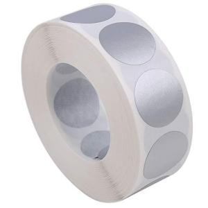 (ヨーテイ) Youtei スクラッチシール (銀色， 20mm丸（1000貼り）)