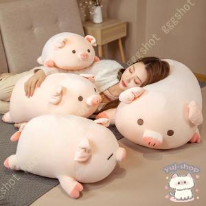 ぬいぐるみ 特大 60cm 豚 可愛い 萌え 人形 動物 ピンク 大きい/巨大 ブタ抱き枕/お祝い/ふわふわぬいぐるみ 添い寝 抱き枕 抱きまくら 手触りふわふわ 低反発｜yuj-shop