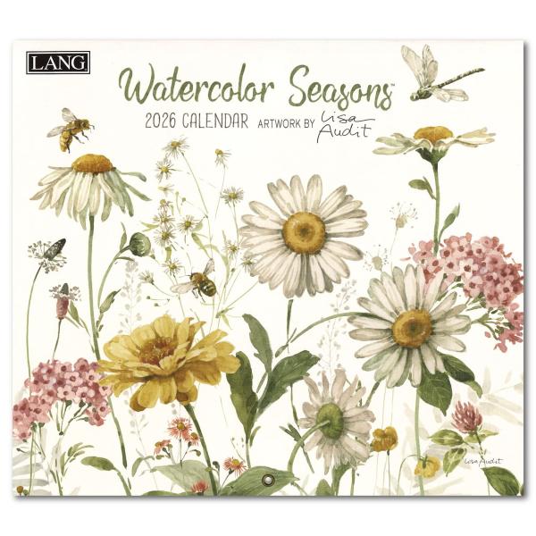 2026年 LANG ラージカレンダー(輸入版) WATERCOLOR SEASONS 水彩画の季節...
