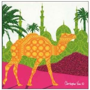 ミニカード クリストファーヴァインデザイン ラクダ おしゃれ メッセージカード ギフト