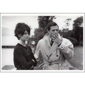 ポストカード モノクロ写真 ブリジット・バルドーとマルチェロ・マストロヤンニ 私生活 映画 HZN6...