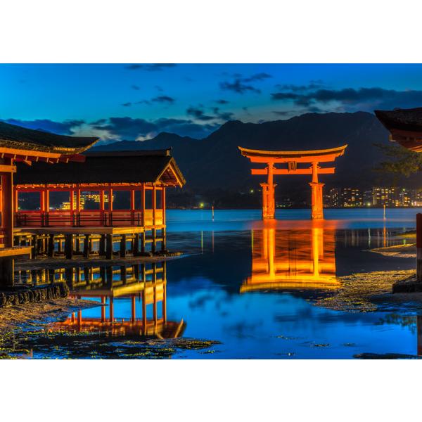 ポストカード カラー写真 日本風景シリーズ 宮島・鳥居 105×150mm 嚴島神社 観光地 名所