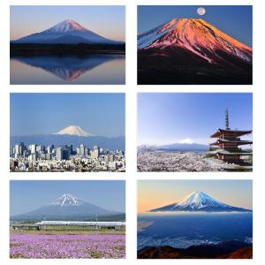 ポストカード6枚セット 日本風景 富士山 五重塔 東京 新幹線 105×150mm カラー写真 観光地 郵便はがき