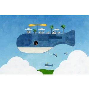 ポストカード 山田和明 空中リゾート 100×148mm絵本 イラスト