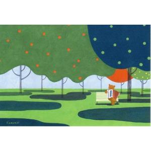 ポストカード 山田和明 木漏れ陽の朝 100×148mm絵本 イラスト