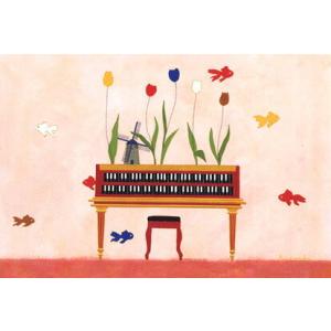 ポストカード 山田和明 花のワルツ 100×148mm絵本 イラスト