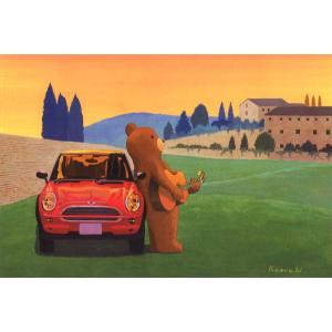 ポストカード 山田和明 黄昏の中で 100×148mm 絵本作家 水彩画 郵便はがき絵本 イラスト