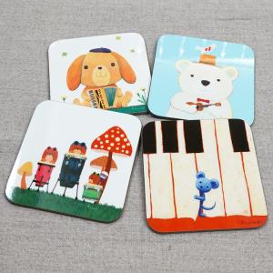 コースター4枚セット 山田和明 90×90mm...の詳細画像1