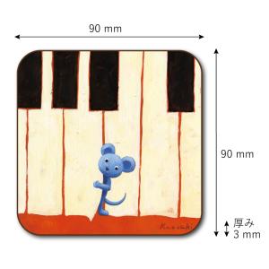 コースター4枚セット 山田和明 90×90mm...の詳細画像3
