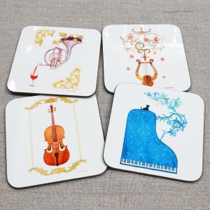 コースター4枚セット 山田和明 90×90mm...の詳細画像1