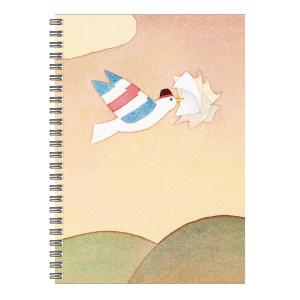 A5リングノート 山田和明 モノポの巣 幸せの向こう側 イラスト 罫線 メモ帳