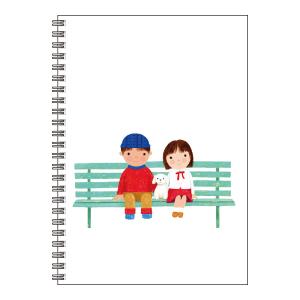 A5リングノート 山田和明 ゆきふるひにぼくは_なかよし イラスト 絵本作家 メモ帳 かわいい おしゃれ 動物 楽器 ステーショナリー 文房具