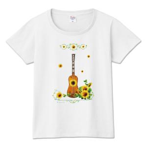 Tシャツ カットソー 山田和明 ひまわりの詩 レディース WM WLサイズ ホワイト ヘビーウェイト 綿100% 服 楽器 音楽