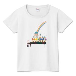 Tシャツ カットソー 山田和明 記憶のコラージュ レディース WM WLサイズ ホワイト ヘビーウェイト 綿100% 服 楽器 音楽
