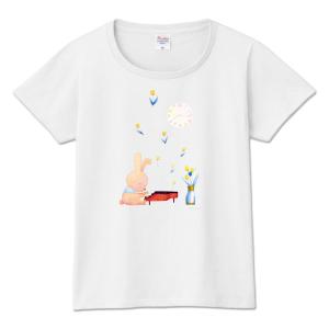 Tシャツ カットソー 山田和明 空に憧れて レディース WM WLサイズ ホワイト ヘビーウェイト 綿100% 服 楽器 音楽