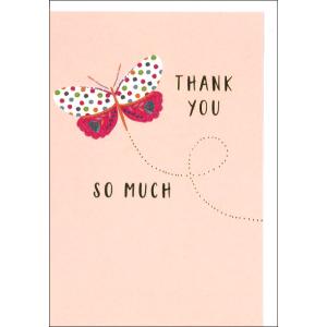 ミニグリーティングカード 多目的・ありがとう サンキュー 蝶々 バレンタイン 母の日 おしゃれ メッ...