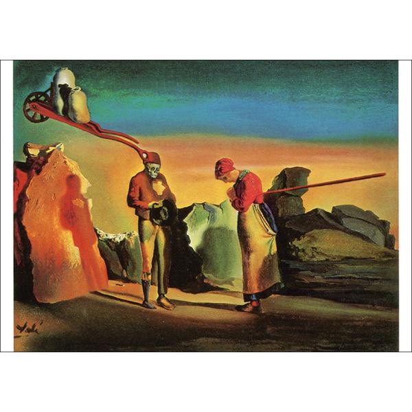 ポストカード アート ダリ たそがれ時の隔世遺伝 148×105mm メッセージカード 郵便はがき