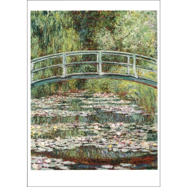 ポストカード アート モネ 睡蓮の池と橋 148×105mm 花 メッセージカード 郵便はがき