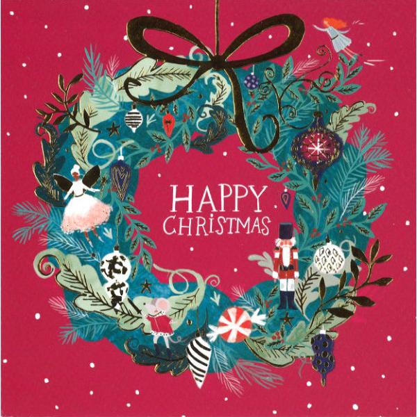 グリーティングカード クリスマス INKSMITH クリスマスリース メッセージカード ギフト