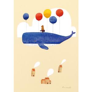 ポストカード 山田和明 雲の窓 105×150mm 動物 絵本作家 イラストレーター