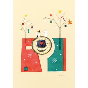 ポストカード 山田和明 はじめてのクリスマス 105×150mm 動物 絵本作家 イラストレーター