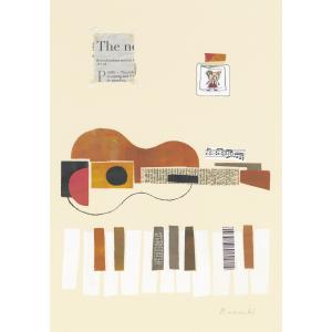 ポストカード 山田和明 Duet 105×150mm 郵便はがき 絵本作家 楽器 イラスト