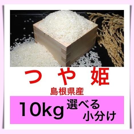 【10%OFF】令和４年産　島根県雲南市産つや姫１０kg便利な選べる小分け