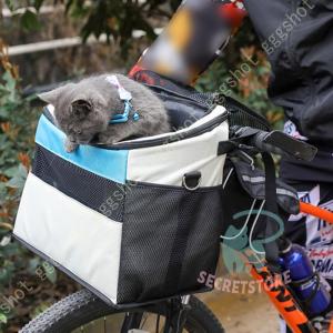 自転車用 犬 猫 ペットキャリー バッグ 小型犬 小型犬 うさぎ ペット用 キャリー バッグ ペットショルダーバッグ 自転車アウトドア 脱着式｜yuk-st