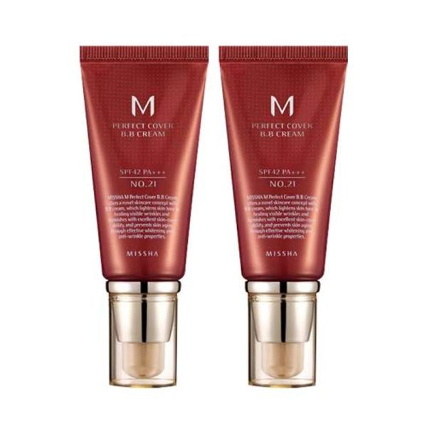 MISSHA(ミシャ) M パーフェクトカバー BB クリーム 2本セット（ＮＯ21号） SPF42...