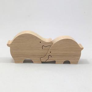 KA161 ヒツジのカップル 小黒三郎の組み木 十二支の動物 : ゆかいな