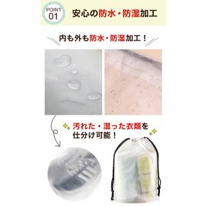 ビニール 巾着袋 旅行用 ポーチ 温泉バッグ ...の詳細画像4