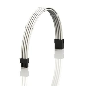 LINKUP 30cm PCI-E 8ピンGPU PSU電力供給編組スリーブ カスタム Mod PC延長コードコム付き┃強い＆硬いタイプ┃一