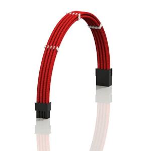 LINKUP 30cm PCI-E 8ピンGPU PSU電力供給編組スリーブ カスタム Mod PC延長コードコム付き┃強い＆硬いタイプ┃一