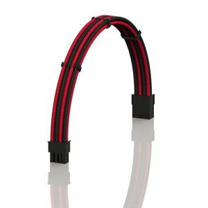 LINKUP 30cm PCI-E 8ピンGPU PSU電力供給編組スリーブ カスタム Mod PC延長コードコム付き┃強い＆硬いタイプ┃一